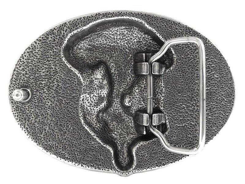 Belts.com HA1439 The Devil Comes Smiling Replacement Engraved Belt Buckle, Fits 1-1/2"(38mm) Belt (Antique Silver) - Image 2